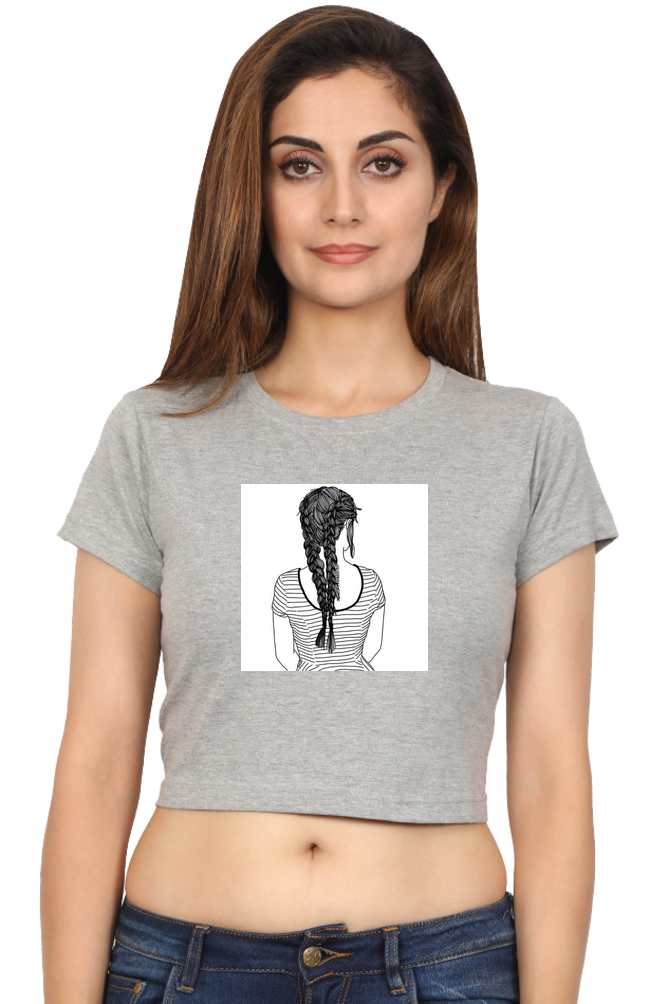 Women's Crop Top - girl with brads