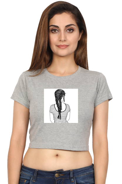 Women's Crop Top - girl with brads
