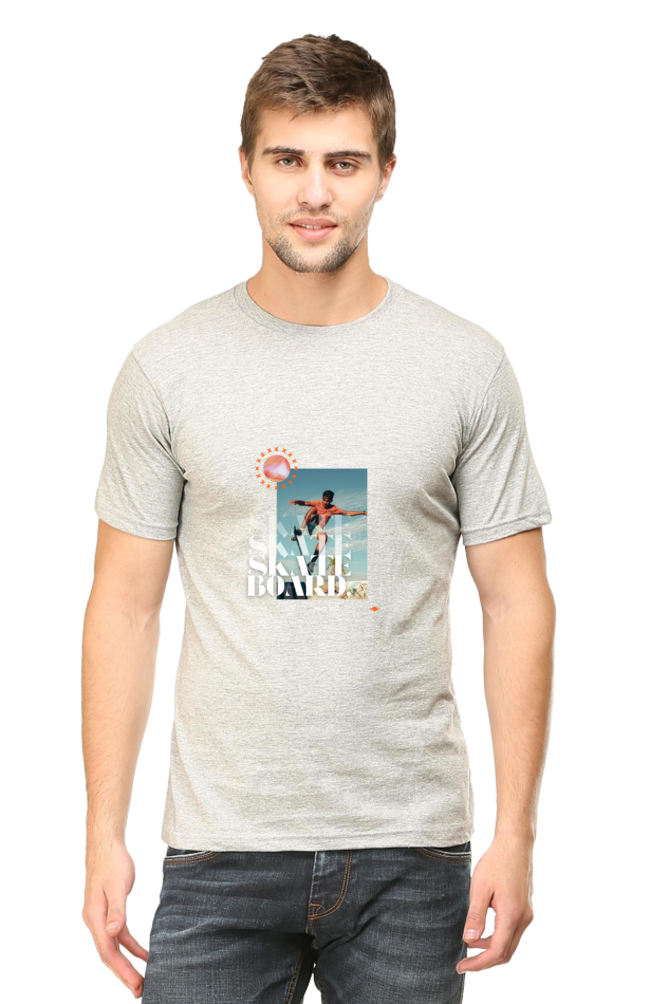 Skateboarding Unisex Cotton Round Neck T-shirt