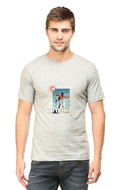 Skateboarding Unisex Cotton Round Neck T-shirt