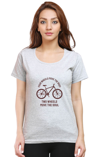 Women’s Round Neck Printed Rider T-Shirts -  move body