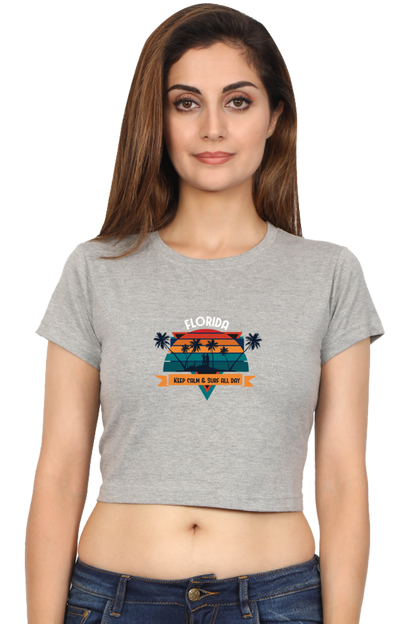Women's Summer Crop Top - Florida