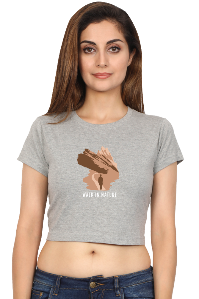 Women Adventure Crop Top - nature walk