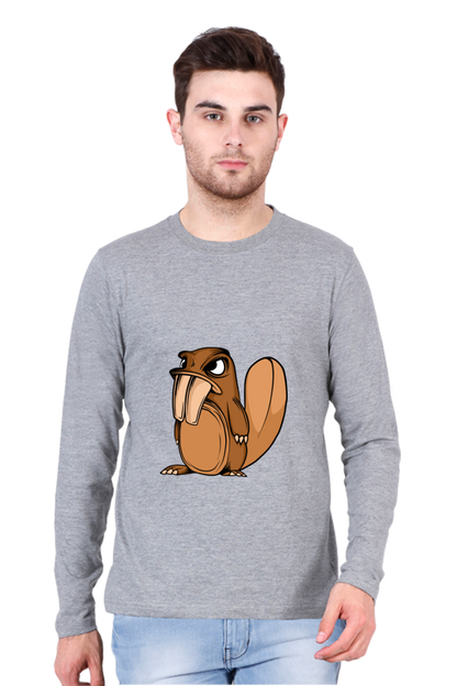 Men’s  Animal's & Monster's Full Sleeve - T Shirt - monster squirrel