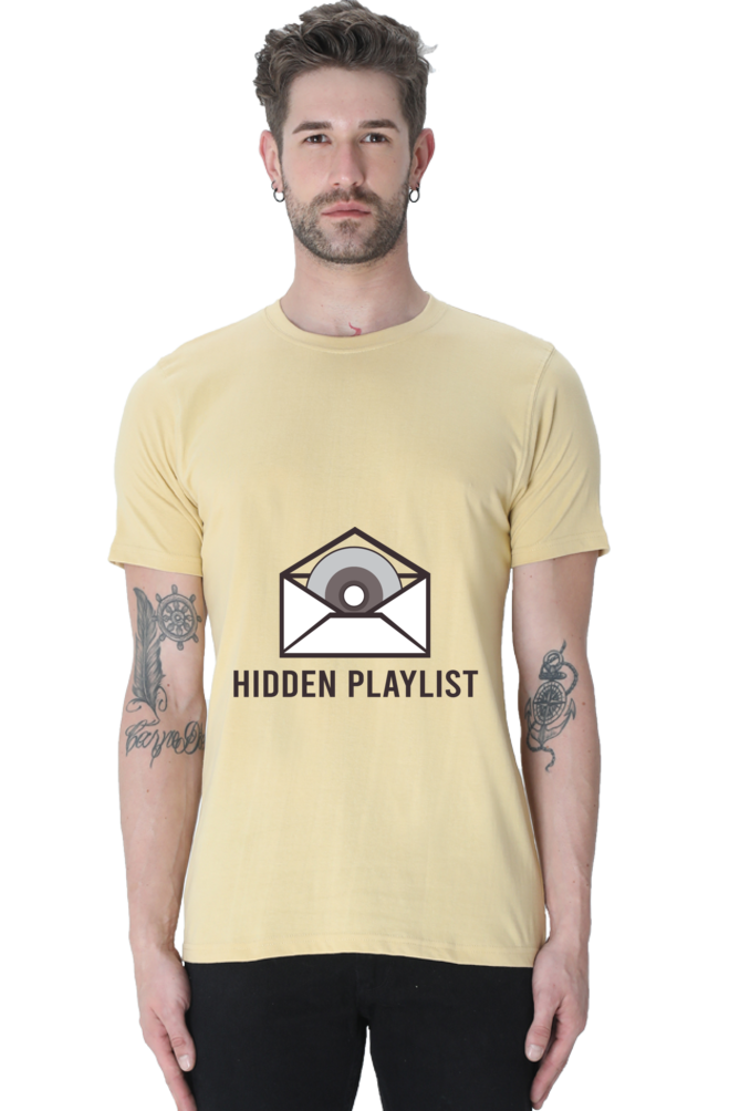 Music Unisex Cotton Round Neck T-shirt - Hidden Playlist