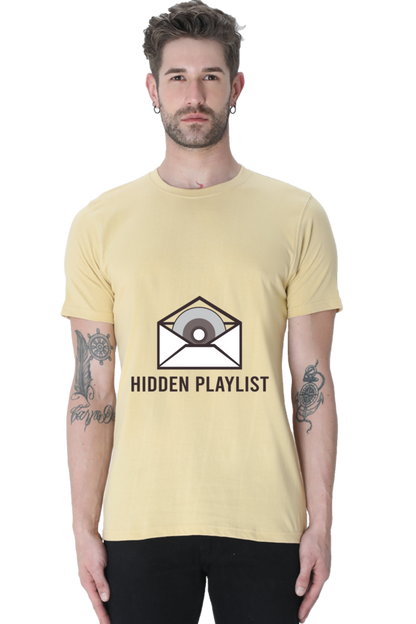 Music Unisex Cotton Round Neck T-shirt - Hidden Playlist
