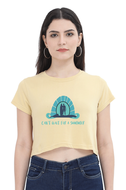 Women's Summer Crop Top - Can't Wait
