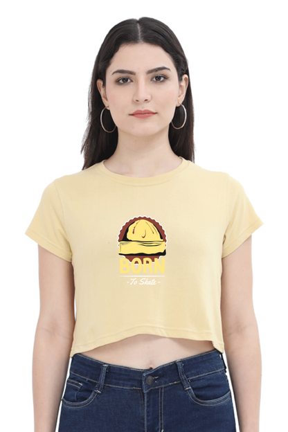 Women Skateboard Crop Top - Born