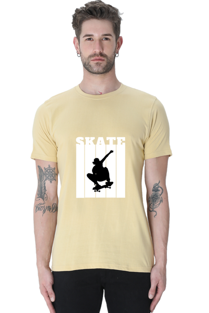 Skateboarding Unisex Cotton Round Neck T-shirt