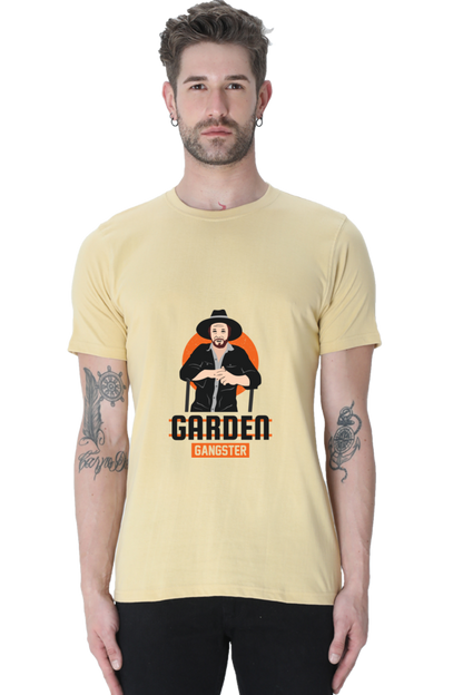 Men's Gardening Cotton Round Neck T-Shirt - gangster