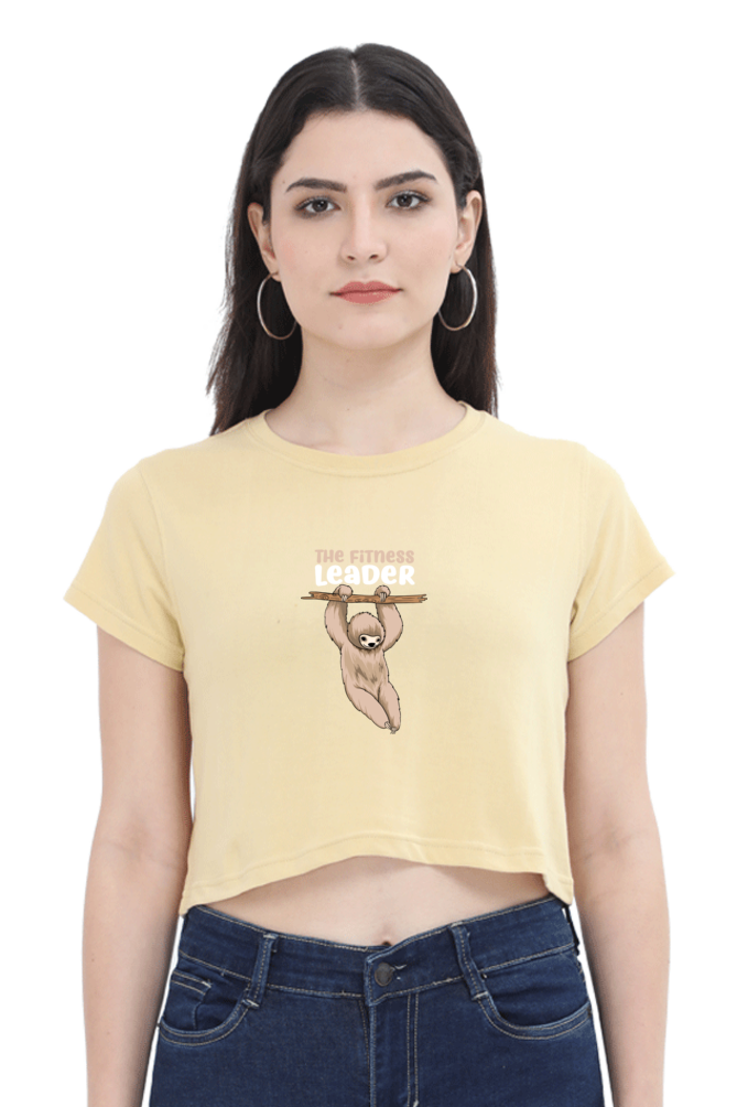 Women Funny & Queen SVG Crop Top - Leader