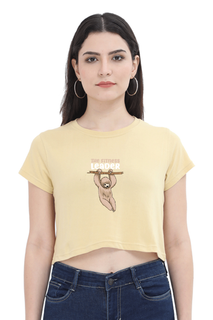 Women Funny & Queen SVG Crop Top - Leader