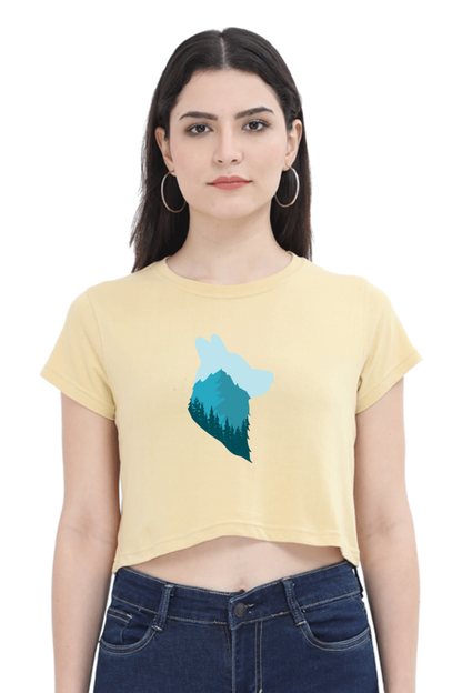 Women Adventure Crop Top - wolf