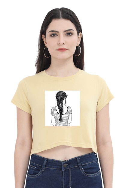 Women's Crop Top - girl with brads