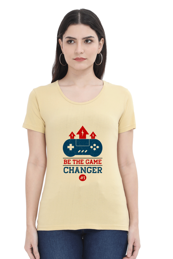Women’s Round Neck Printed Gamer T-Shirts -  Changer