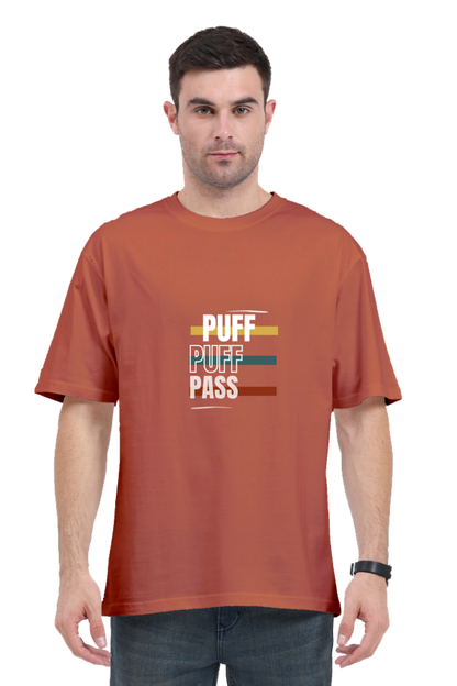 Round Neck Half-Sleeves - Puff Puff Push T-Shirt