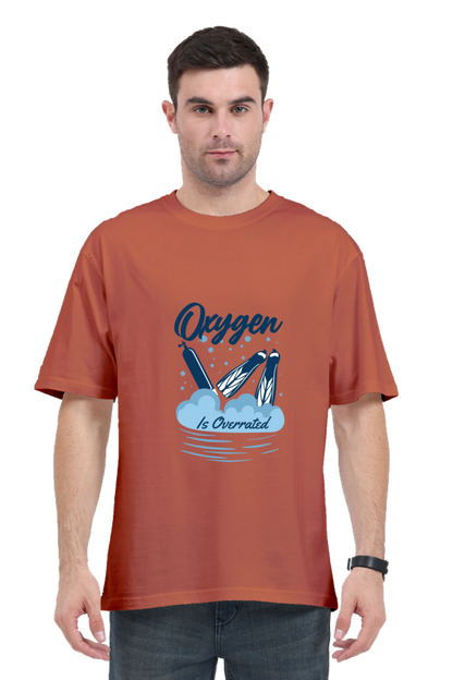 Men Swimming Oversized Classic T Shirt  - Overrated