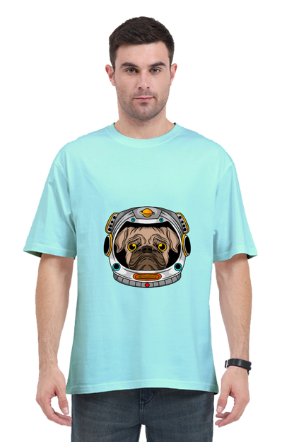 Men Animal's & Monster's  Oversized Classic T Shirt  -  helmet dog