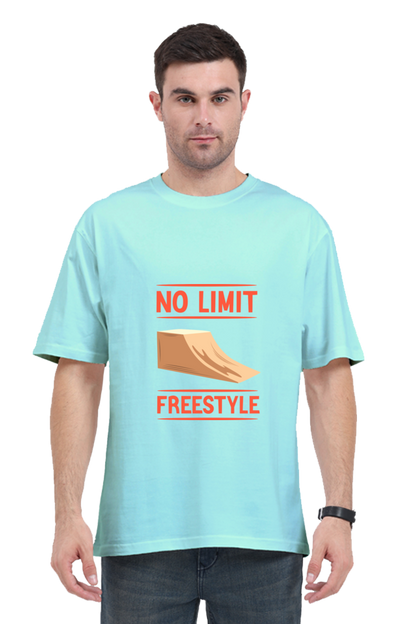 Men Skateboard Oversized Classic T Shirt  - Freestyle