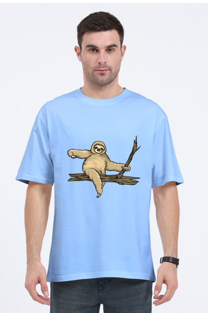 Men Sloth Oversized Classic T Shirt  - wood ride