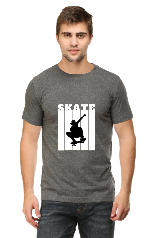Skateboarding Unisex Cotton Round Neck T-shirt
