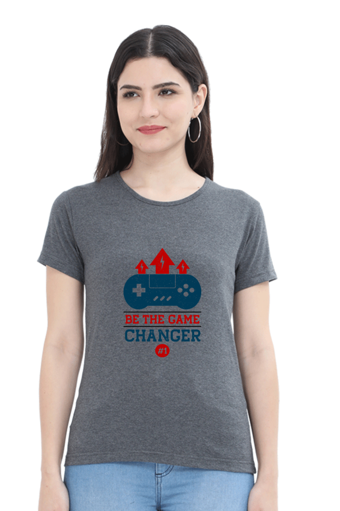 Women’s Round Neck Printed Gamer T-Shirts -  Changer