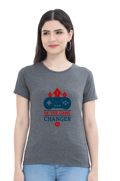 Women’s Round Neck Printed Gamer T-Shirts -  Changer