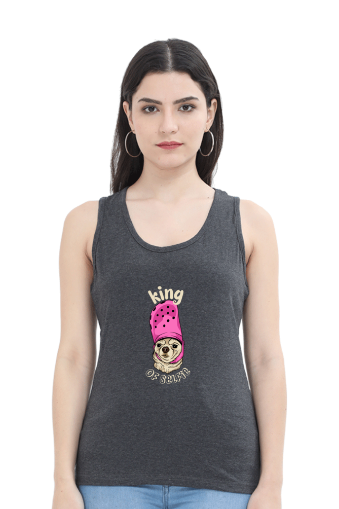 Women Funny & Queen SVG Tank Top -  Selfie
