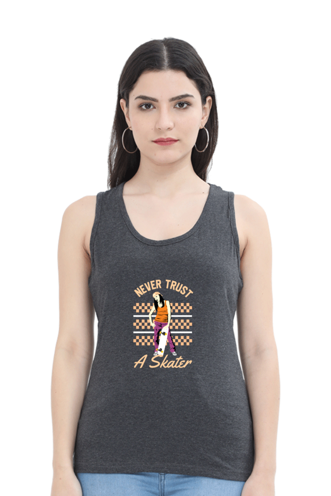 Women Skateboard Tank Top -  Never Trust