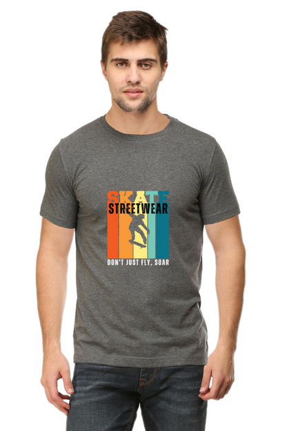 Skateboarding Unisex Cotton Round Neck T-shirt