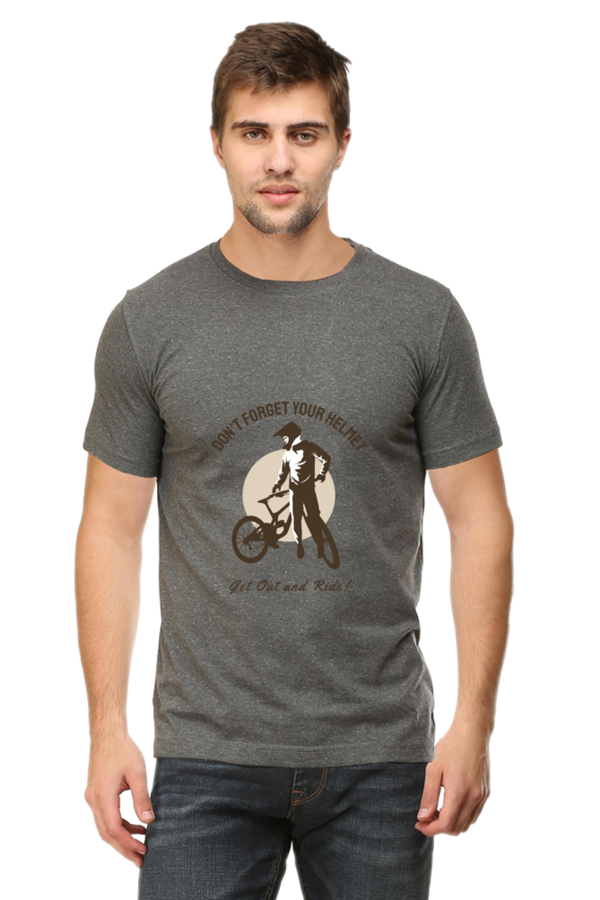 Men's Rider Cotton Round Neck T-Shirt - helmet