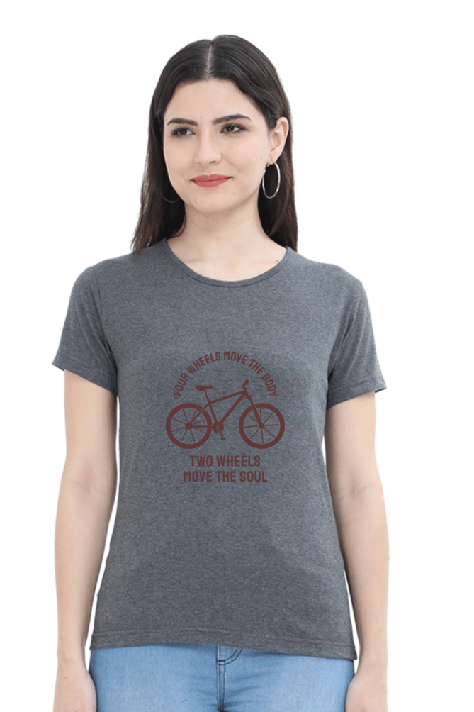 Women’s Round Neck Printed Rider T-Shirts -  move body