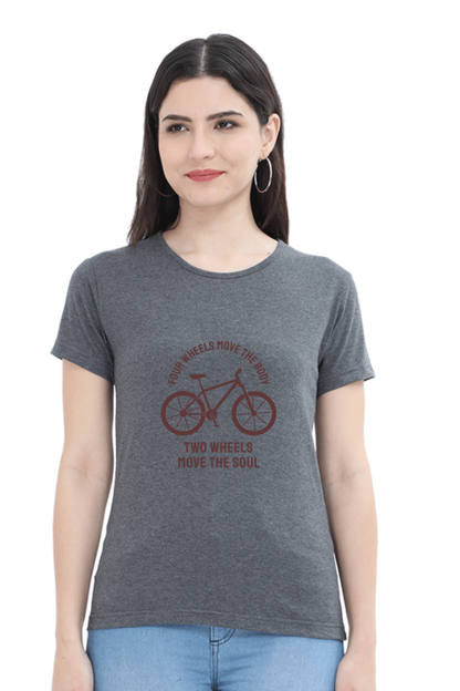 Women’s Round Neck Printed Rider T-Shirts -  move body
