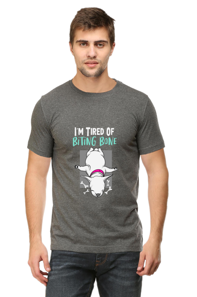 Men's Funny & Queen SVG Round Neck T-Shirt - biting