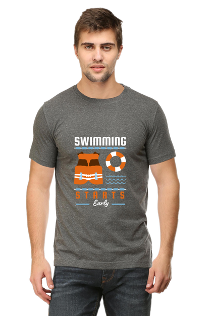 Men's Round Neck Swimming T-Shirt - Starts