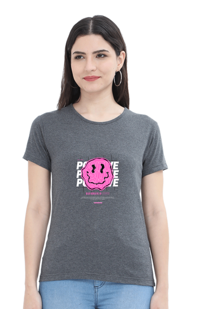 Women’s Round Neck Stones T-Shirts - Positive