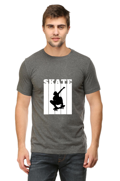 Skateboarding Unisex Cotton Round Neck T-shirt