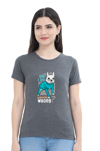 Women’s Round Neck Printed Funny & Queen SVG T-Shirts -  wrong