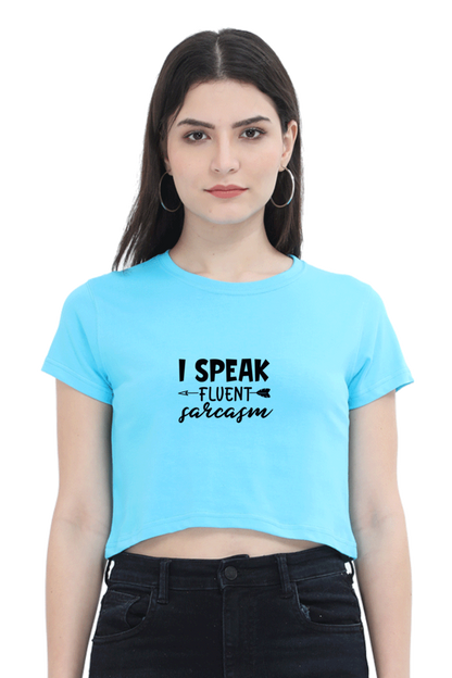 Women Funny & Queen SVG Crop Top - Fluent