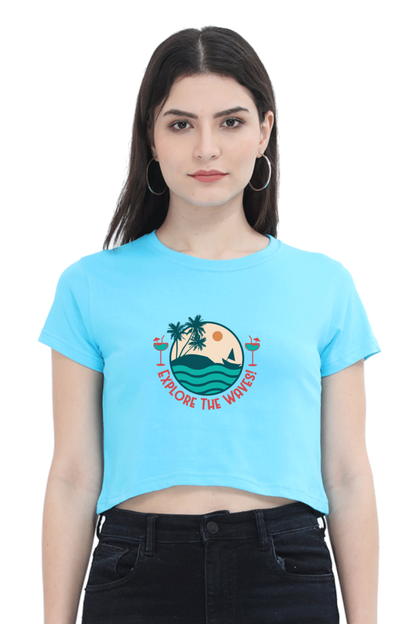 Women's Summer Crop Top - Explore