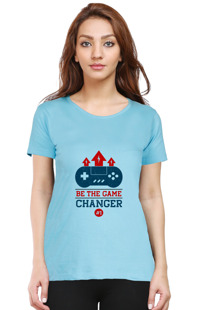 Women’s Round Neck Printed Gamer T-Shirts -  Changer