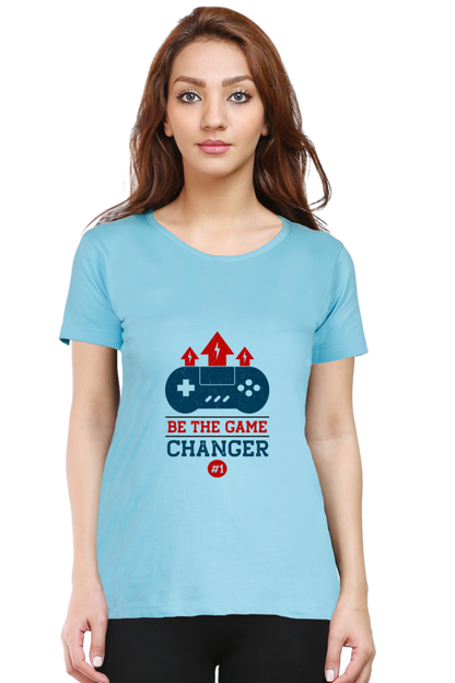 Women’s Round Neck Printed Gamer T-Shirts -  Changer
