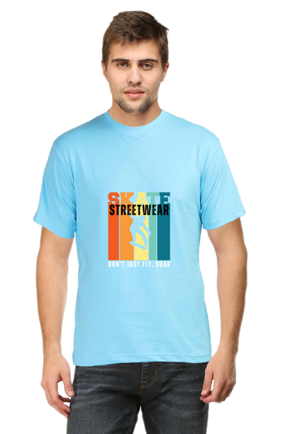 Skateboarding Unisex Cotton Round Neck T-shirt