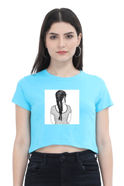 Women's Crop Top - girl with brads