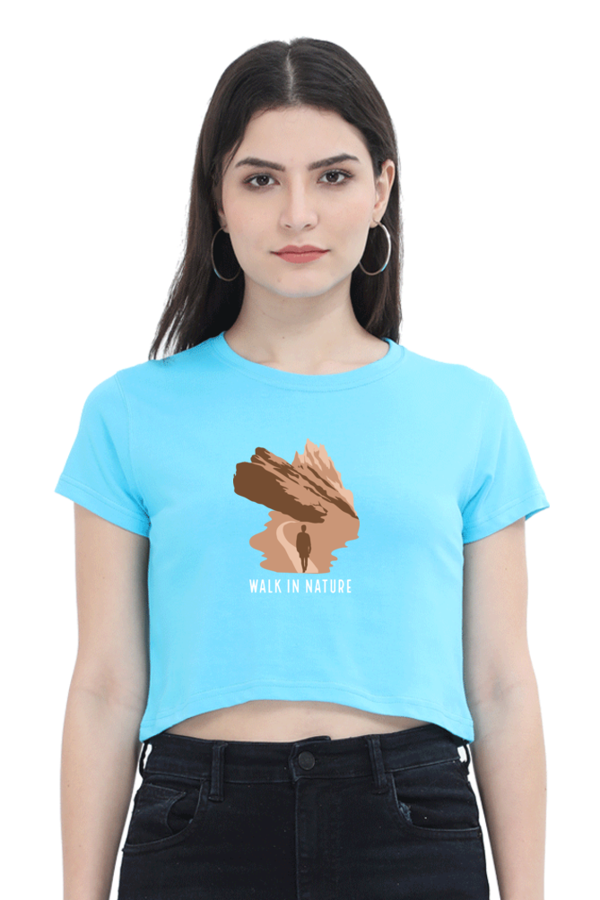 Women Adventure Crop Top - nature walk