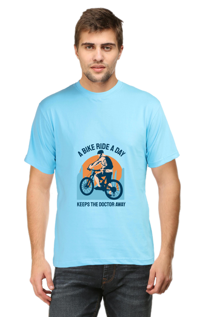 Men's Rider Cotton Round Neck T-Shirt - bike ride