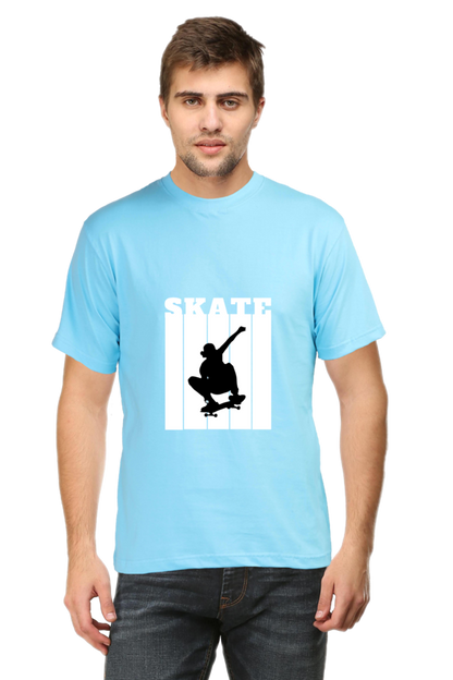 Skateboarding Unisex Cotton Round Neck T-shirt