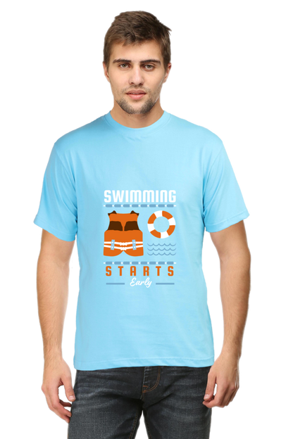 Men's Round Neck Swimming T-Shirt - Starts