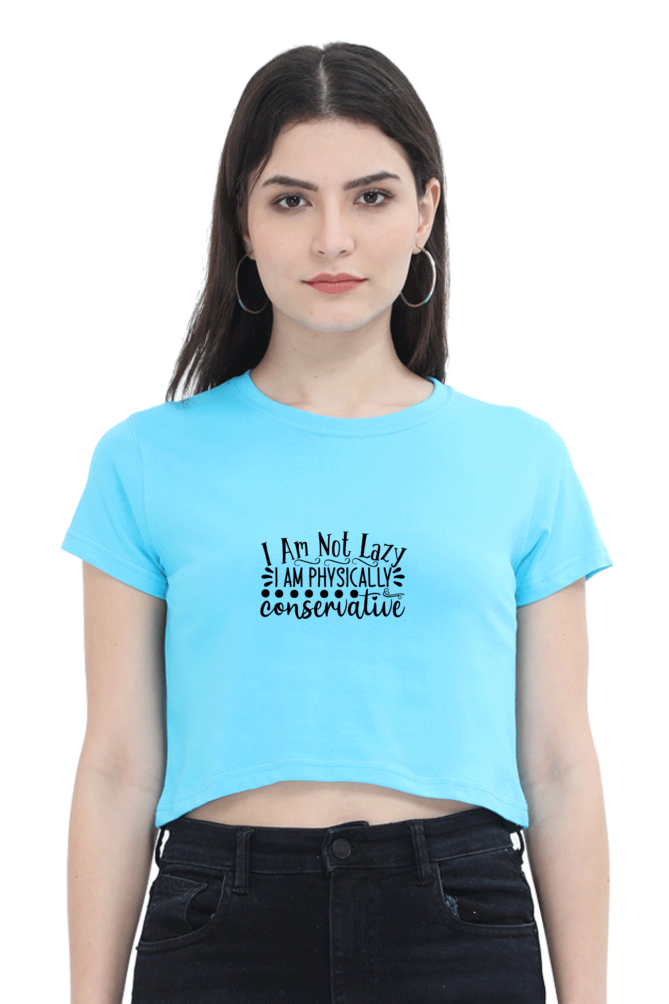 Women Funny & Queen SVG Crop Top - Conservative