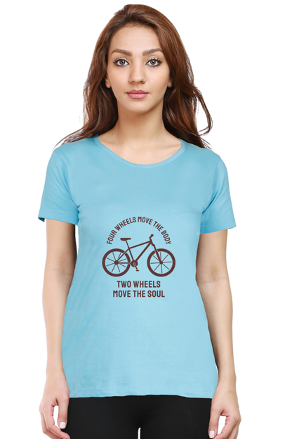 Women’s Round Neck Printed Rider T-Shirts -  move body